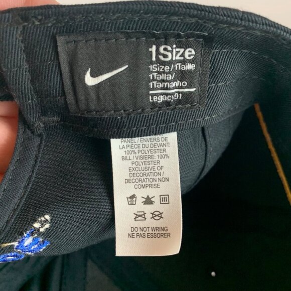 Air Force Falcons NCAA Black Green Camo Nike Heritage86 Strapback Hat - Picture 6 of 6